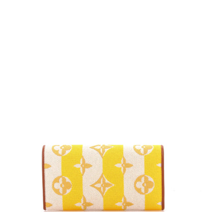 Louis Vuitton Capucines Wallet Striped Embroidered Canvas