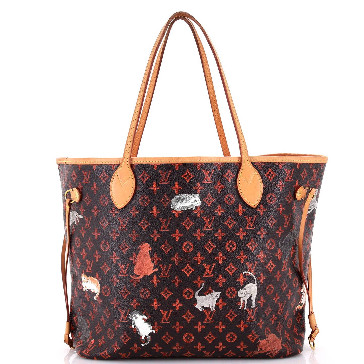 Louis Vuitton Neverfull NM Tote Limited Edition Grace Coddington Catogram Canvas MM