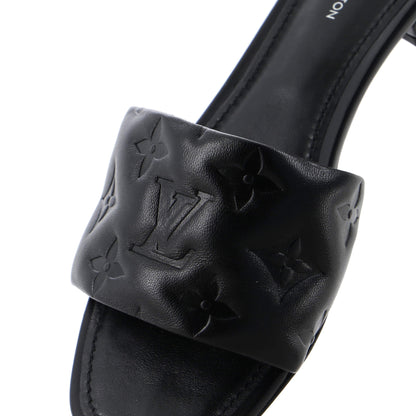 Louis Vuitton Women's Revival Flat Mule Sandals Monogram Embossed Leather