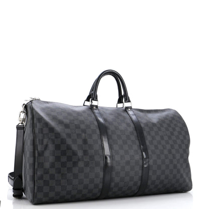 Louis Vuitton Keepall Bandouliere Bag Damier Graphite 55