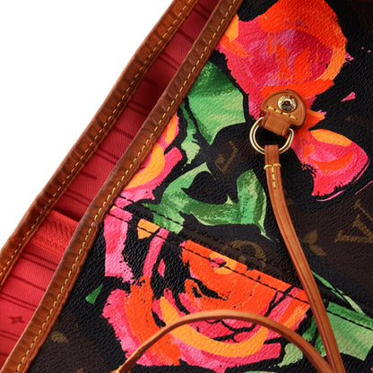 Louis Vuitton Neverfull Tote Limited Edition Monogram Roses MM