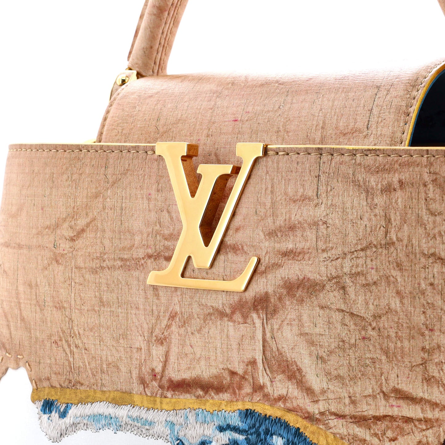 Louis Vuitton Billie Zangewa ArtyCapucines Bag Embroidered Leather MM