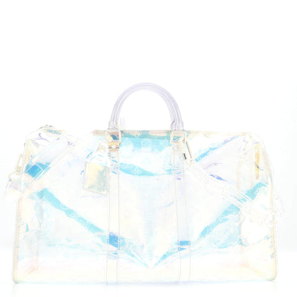 Louis Vuitton Keepall Bandouliere Bag Limited Edition Monogram Prism PVC 50