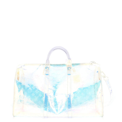 Louis Vuitton Keepall Bandouliere Bag Limited Edition Monogram Prism PVC 50