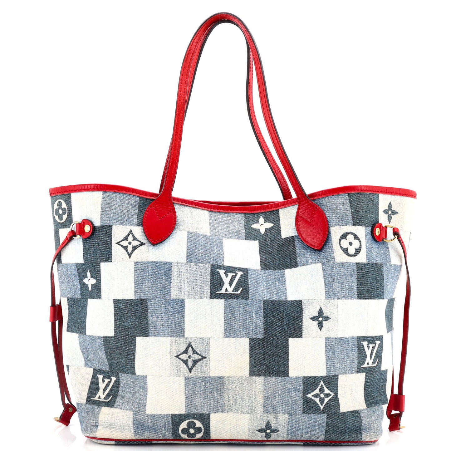 Louis Vuitton Neverfull Tote Damier and Monogram Patchwork Denim MM