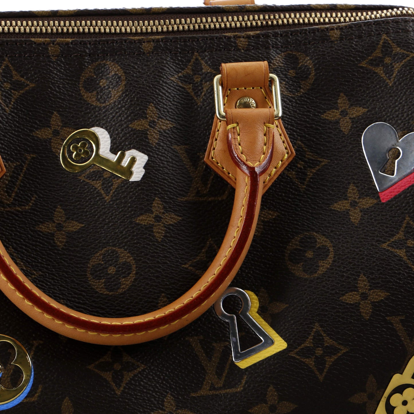 Louis Vuitton Speedy Bandouliere Bag Limited Edition Love Lock Monogram Canvas 30