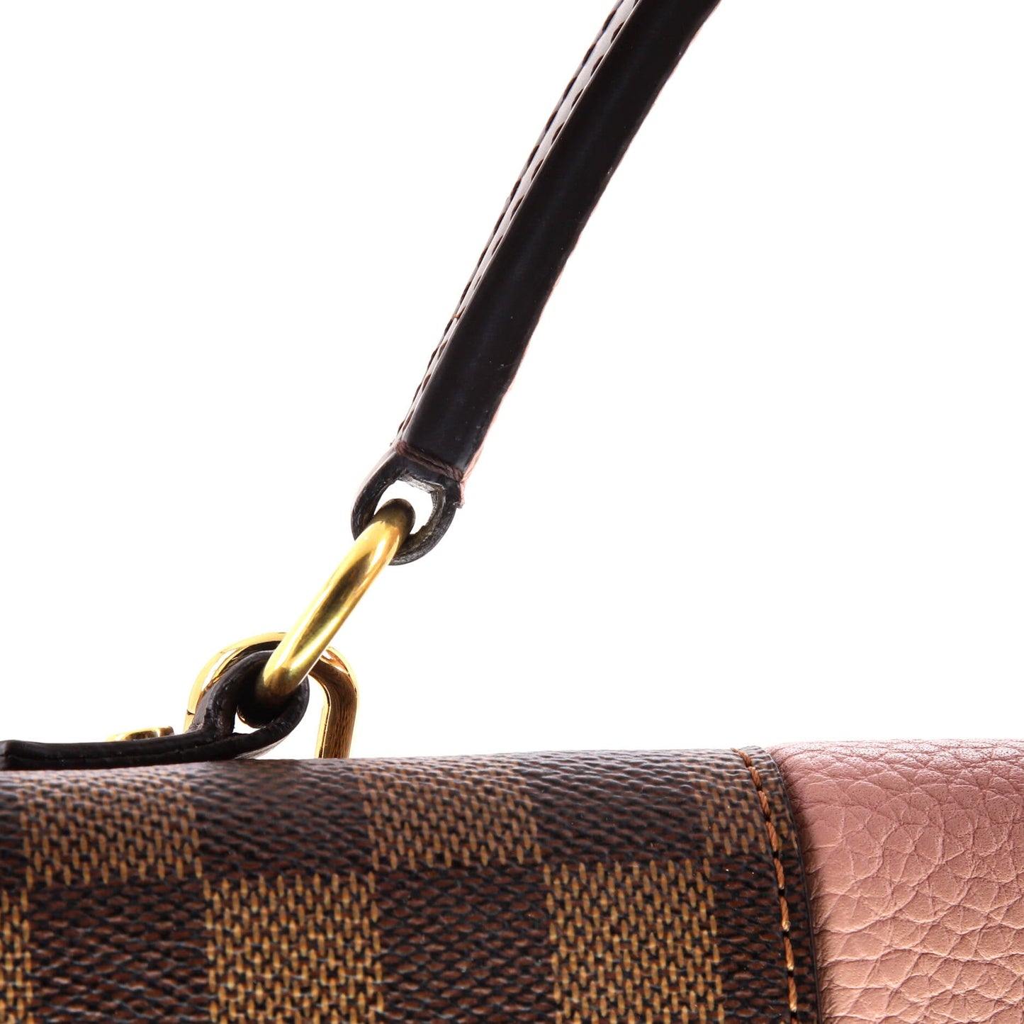 Louis Vuitton Bond Street Handbag Damier with Leather MM