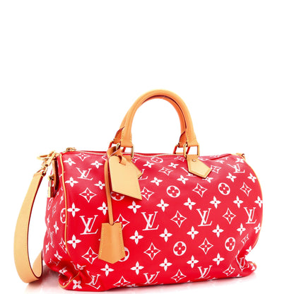 Louis Vuitton Speedy P9 Bandouliere Bag Monogram Leather 40