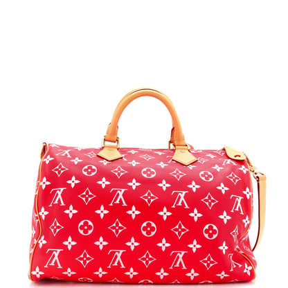 Louis Vuitton Speedy P9 Bandouliere Bag Monogram Leather 40