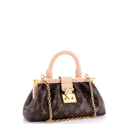 Louis Vuitton Monogram Top Handle Frame Clutch Monogram Canvas