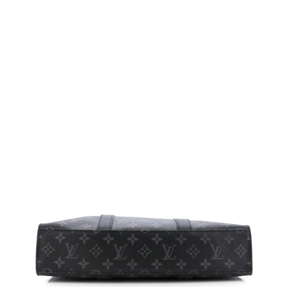 Louis Vuitton Sac Plat Bag Monogram Eclipse Canvas