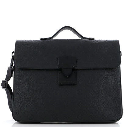Louis Vuitton S Lock Briefcase Monogram Taurillon Leather