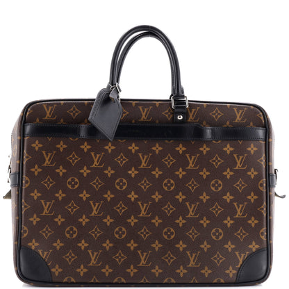 Louis Vuitton Porte-Documents Voyage Briefcase Macassar Monogram Canvas GM