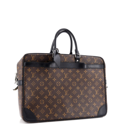 Louis Vuitton Porte-Documents Voyage Briefcase Macassar Monogram Canvas GM