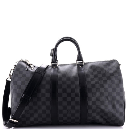 Louis Vuitton Keepall Bandouliere Bag Damier Graphite 45
