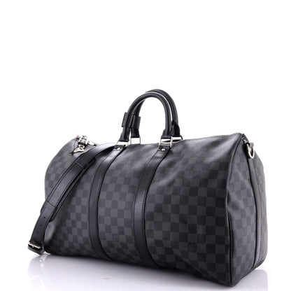 Louis Vuitton Keepall Bandouliere Bag Damier Graphite 45