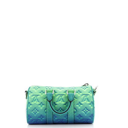 Louis Vuitton Keepall Bandouliere Bag Limited Edition Illusion Monogram Taurillon Leather XS