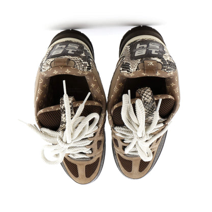 Louis Vuitton Men's LV Skate Sneakers Technical Mesh with Snakeskin and Leather
