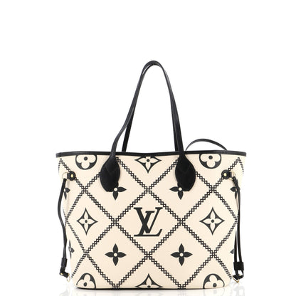 Louis Vuitton Neverfull NM Tote Monogram Empreinte Giant Broderies MM