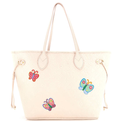 Louis Vuitton Neverfull NM Tote Yayoi Kusama Flowers Monogram Empreinte Leather MM