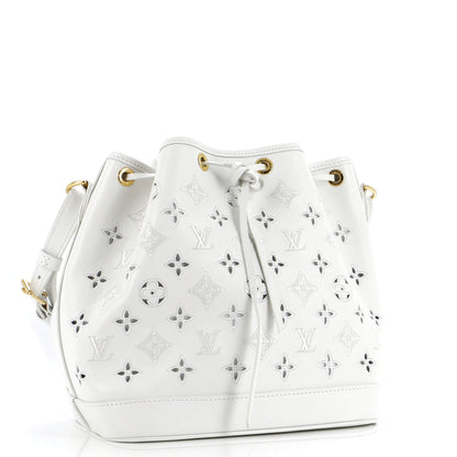Louis Vuitton Petit Noe NM Handbag Monogram Cutout Broderie Leather
