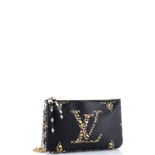 Louis Vuitton Double Zip Pochette Limited Edition Jungle Monogram Giant