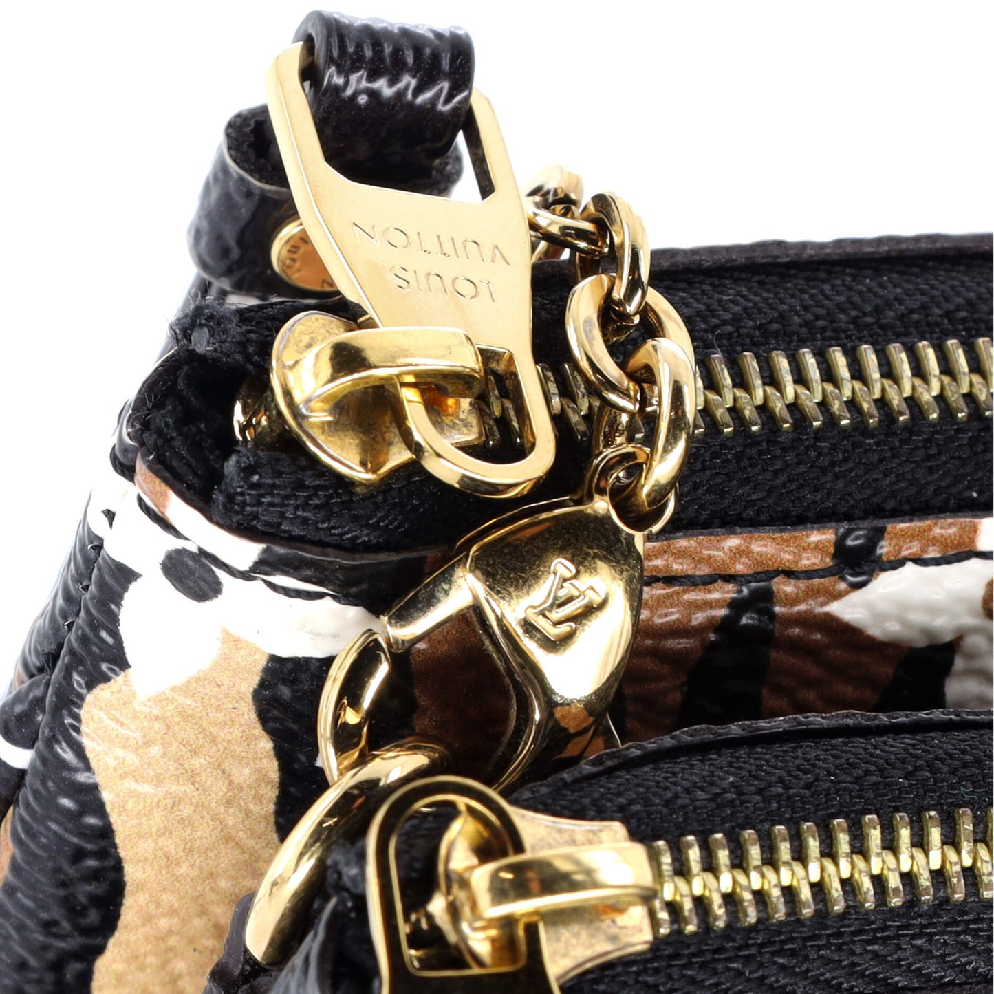 Louis Vuitton Double Zip Pochette Limited Edition Jungle Monogram Giant