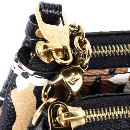 Louis Vuitton Double Zip Pochette Limited Edition Jungle Monogram Giant