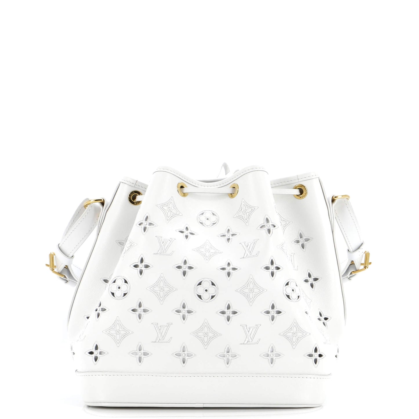 Louis Vuitton Petit Noe NM Handbag Monogram Cutout Broderie Leather