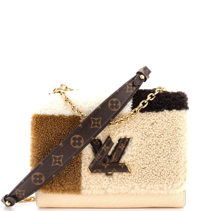Louis Vuitton Twist Handbag Teddy Fleece with Epi Leather MM