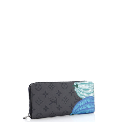 Louis Vuitton Zippy Wallet Yayoi Kusama Pumpkins Reverse Monogram Eclipse Canvas Vertical
