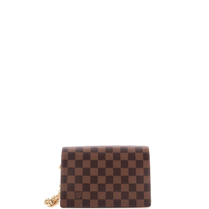 Louis Vuitton Vavin Chain Wallet NM Damier with Leather