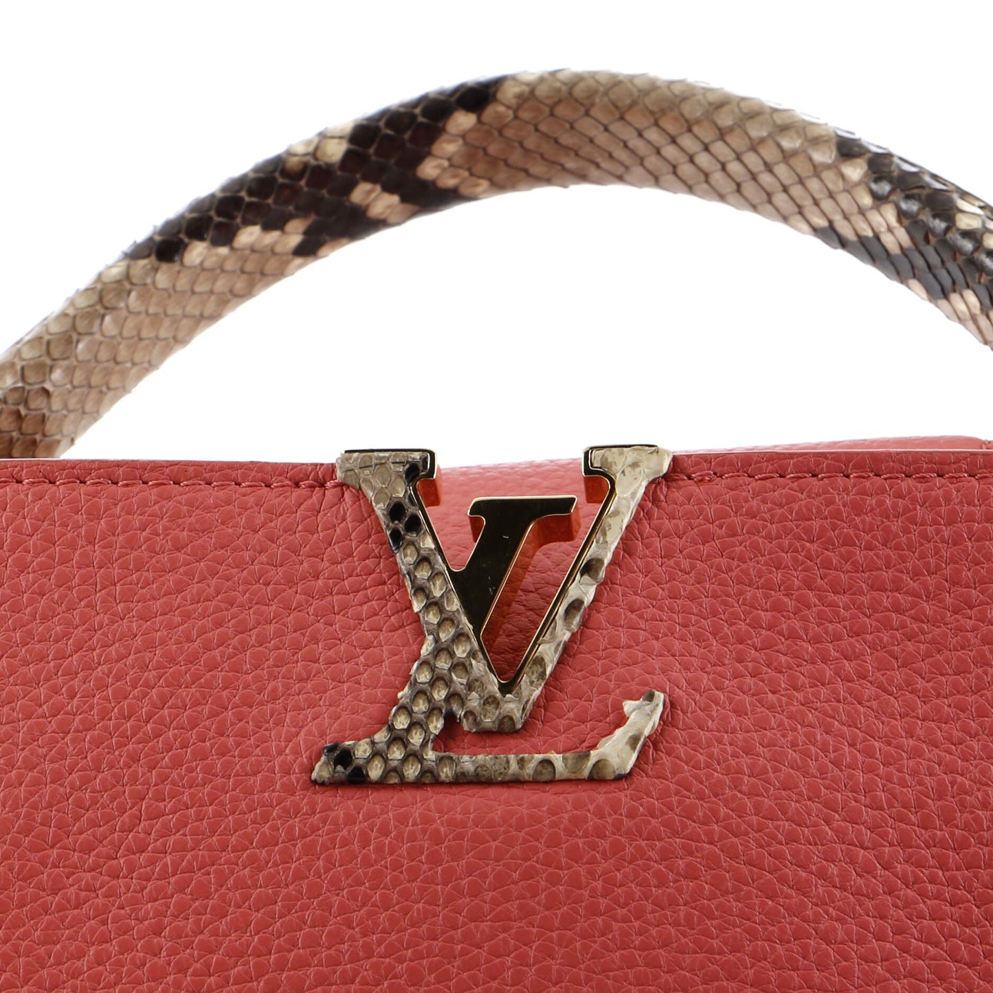 Louis Vuitton Capucines Bag Leather with Python BB