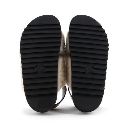 Louis Vuitton Women's Paseo Comfort Slide Slingback Sandals Shearling with Leather