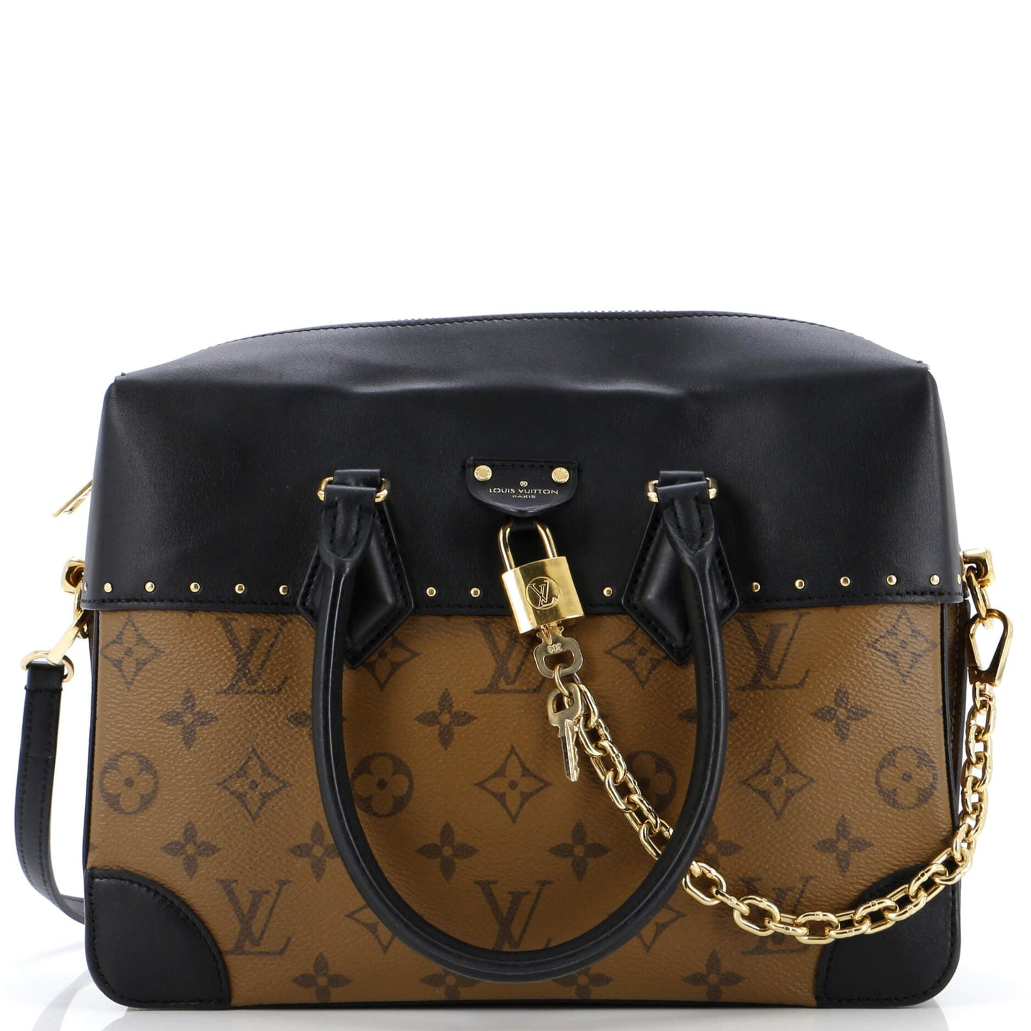 Louis Vuitton City Malle Handbag Reverse Monogram Canvas and Leather MM