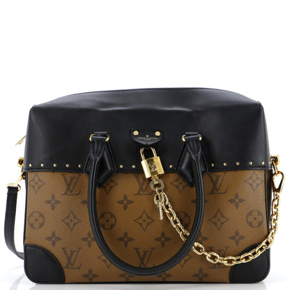 Louis Vuitton City Malle Handbag Reverse Monogram Canvas and Leather MM
