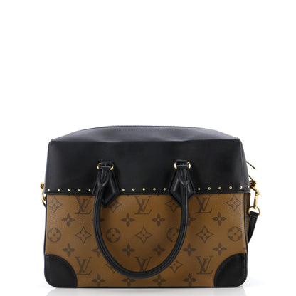 Louis Vuitton City Malle Handbag Reverse Monogram Canvas and Leather MM