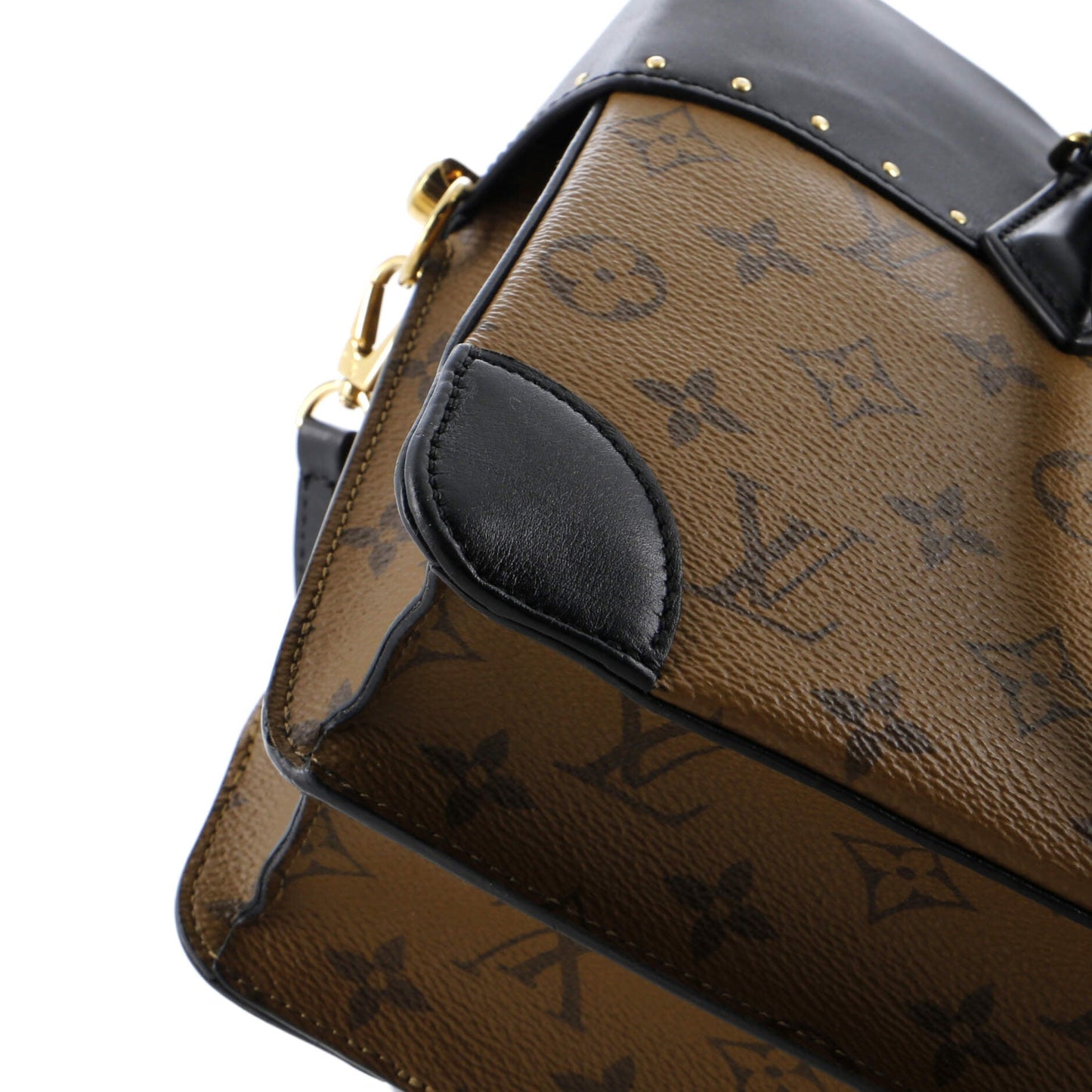 Louis Vuitton City Malle Handbag Reverse Monogram Canvas and Leather MM