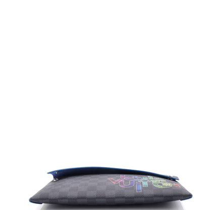Louis Vuitton Pochette Alpha Triple Limited Edition Interlinked Logo Damier Graphite