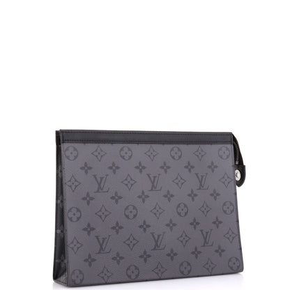 Louis Vuitton Pochette Voyage Reverse Monogram Eclipse Canvas MM