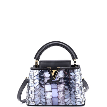 Louis Vuitton Capucines Bag Patchwork Sequin Embellished Satin Mini