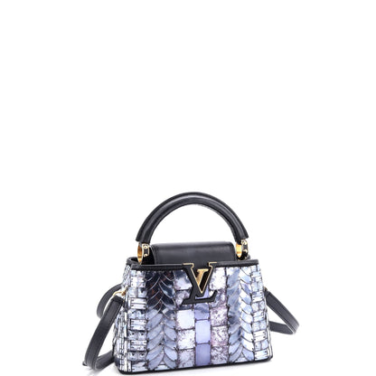 Louis Vuitton Capucines Bag Patchwork Sequin Embellished Satin Mini