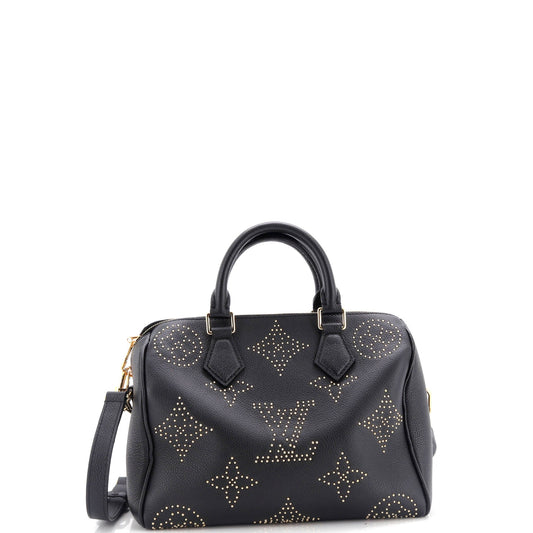 Louis Vuitton Speedy Bandouliere Bag Studded Monogram Giant Leather 25