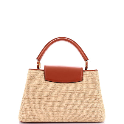 Louis Vuitton Capucines Bag Raffia with Leather PM