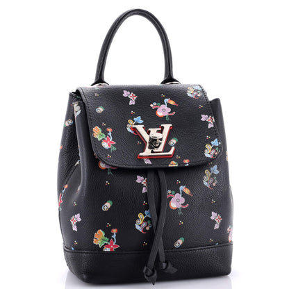 Louis Vuitton Lockme Backpack Floral Printed Leather Mini