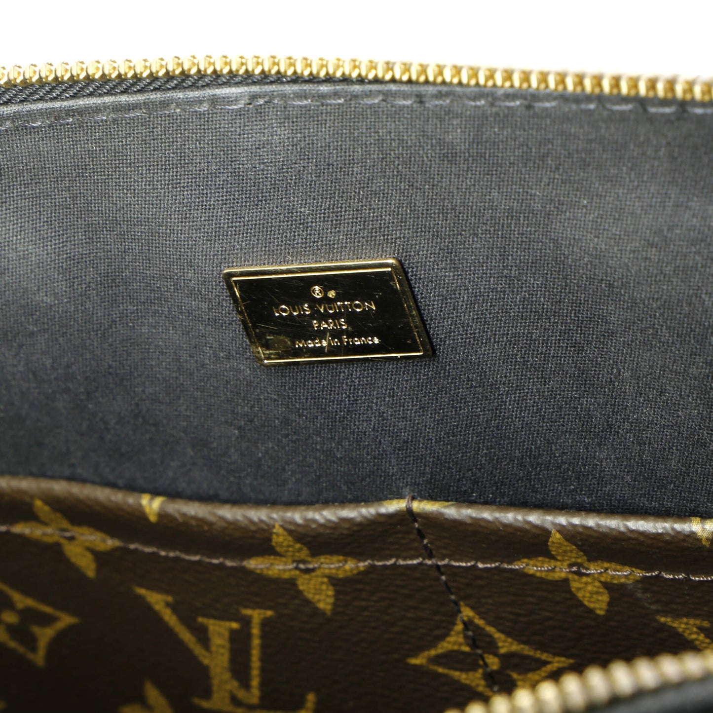 Louis Vuitton Alma Handbag Vernis with Monogram Canvas PM