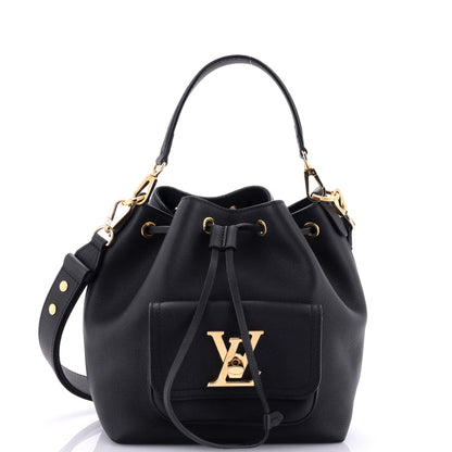 Louis Vuitton Lockme Pocket Bucket Bag Leather