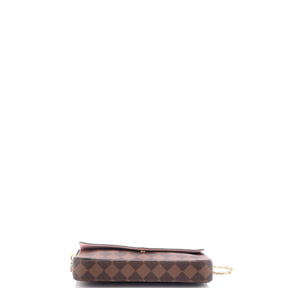 Louis Vuitton Felicie Pochette Flower Printed Studded Damier