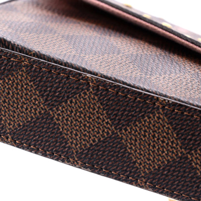Louis Vuitton Felicie Pochette Flower Printed Studded Damier