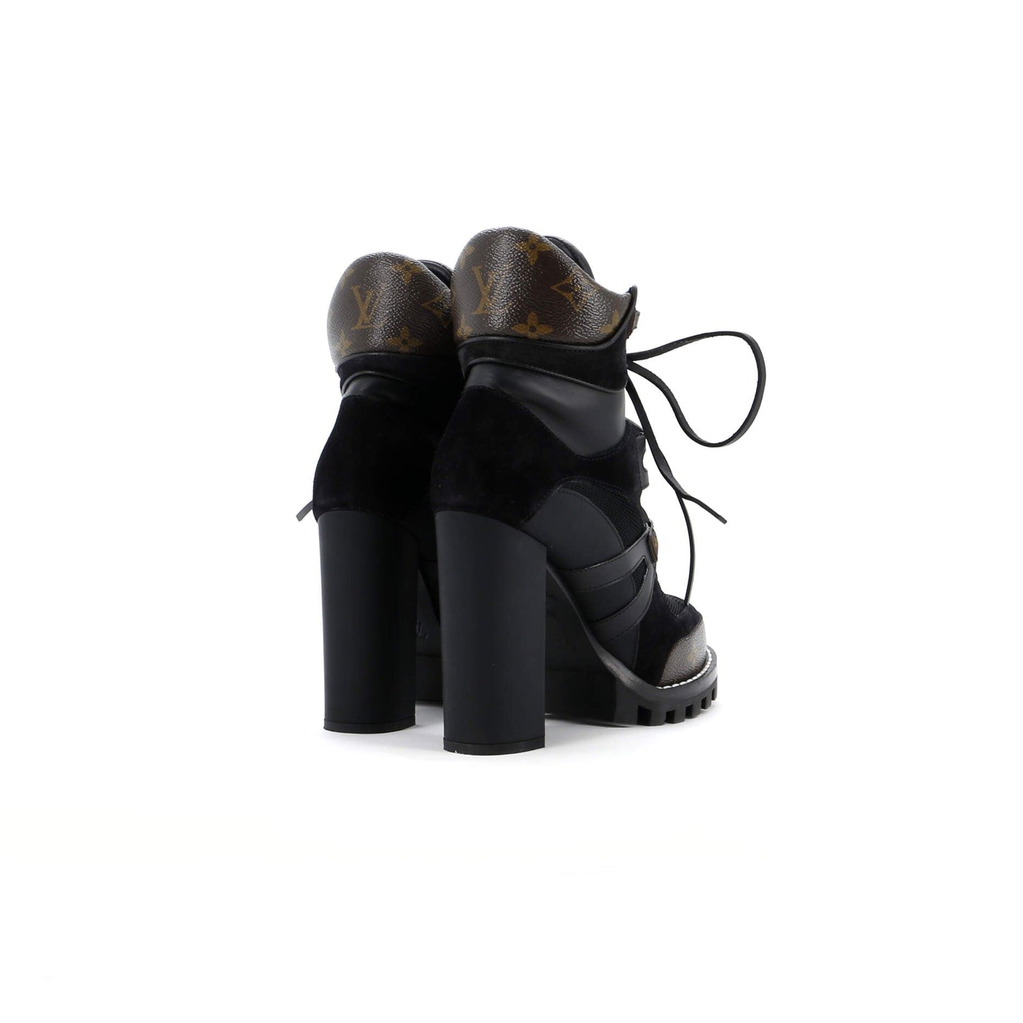 Louis Vuitton Women's Star Trail Ankle Boots Monogram Canvas and Leather with Suede